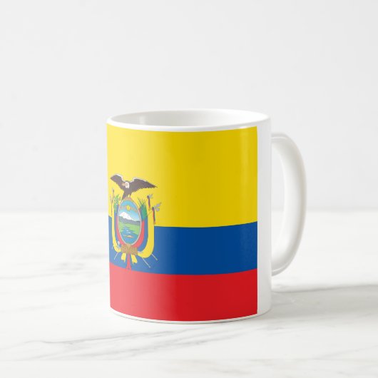 Ecuador-Nationalflagge Kaffeetasse (VorderseiteRechts)