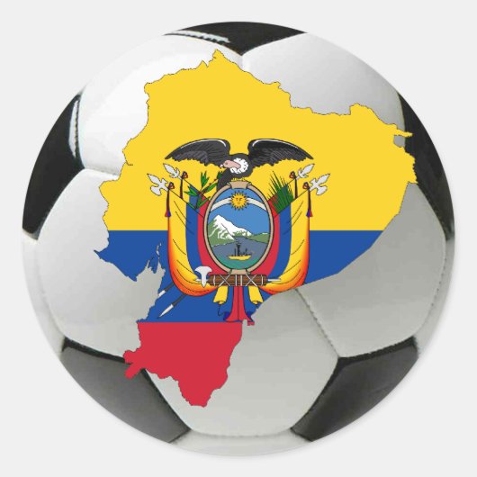 Ecuador-Nationalmannschaft Runder Aufkleber (Vorderseite)