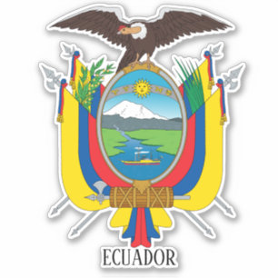 Ecuador Nationalwappen Patriotisch Aufkleber