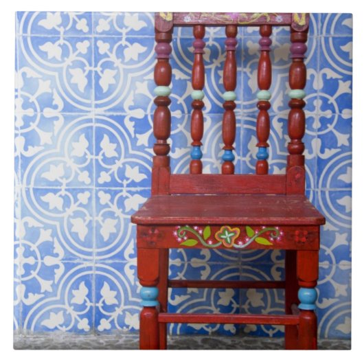 Ecuador. Oberstadt von Otavalo. Historisch Fliese (Vorderseite)