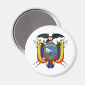 Ecuador - Offizielles Wappen-Heraldry-Symbol Magnet (Vorderseite/Rückseite)