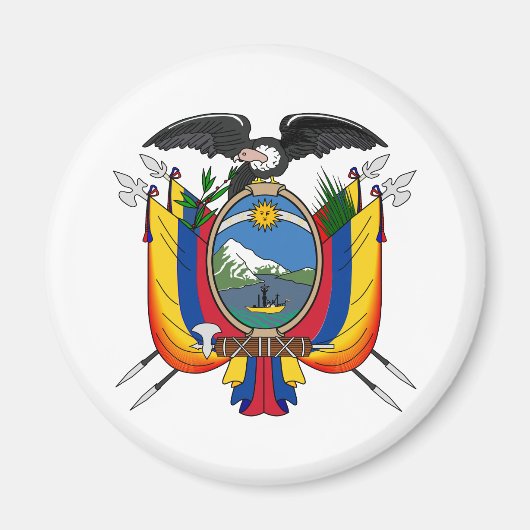 Ecuador - Offizielles Wappen-Heraldry-Symbol Magnet (Vorne)
