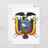 Ecuador - Offizielles Wappen-Heraldry-Symbol Postkarte (Vorne/Hinten)