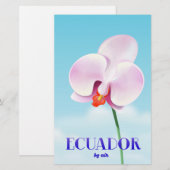 Ecuador-Orchideen Briefpapier (Vorne/Hinten)
