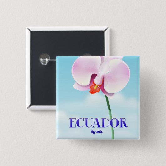 Ecuador-Orchideen Button (Vorne & Hinten)