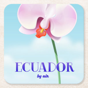 Ecuador-Orchideen Rechteckiger Pappuntersetzer
