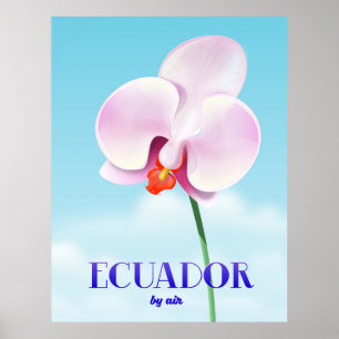 Ecuador Orchideen-Reiseposter Poster
