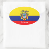 Ecuador: ovale Aufkleber (Tasche)