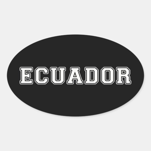 Ecuador Ovaler Aufkleber (Vorderseite)