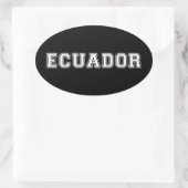 Ecuador Ovaler Aufkleber (Tasche)
