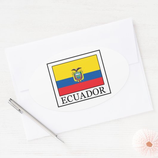 Ecuador Ovaler Aufkleber (Umschlag)