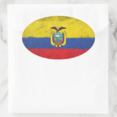 Ecuador Ovaler Aufkleber (Tasche)