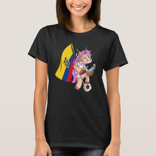 Ecuador Party Unicorn T-Shirt (Vorderseite)