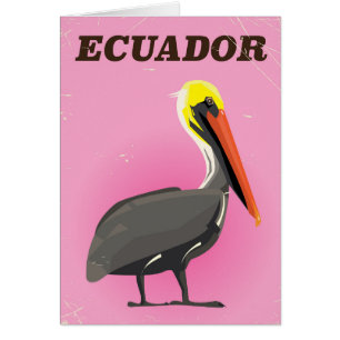 Ecuador Pelikan Vintage-Reiseposter