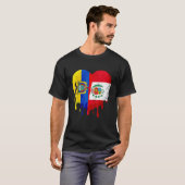 Ecuador Peru Flag Heart Citizen Grown Patriot Coun T-Shirt (Vorne ganz)