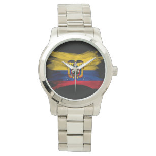 Ecuador-Pinselstrich Armbanduhr