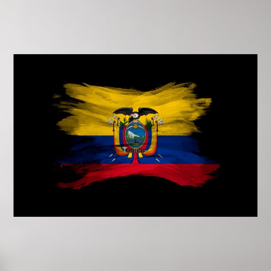 Ecuador-Pinselstrich Poster (Vorne)