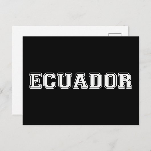 Ecuador Postkarte (Vorne/Hinten)