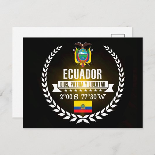 Ecuador Postkarte (Vorne/Hinten)
