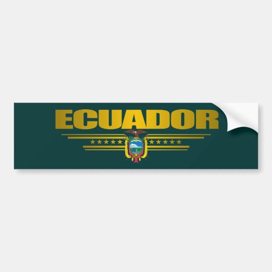 ‚Ecuador Pride‘ Autoaufkleber (Vorne)