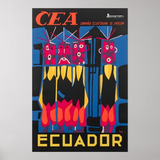 Ecuador Print South American Art CEA Travel Poster (Vorne)