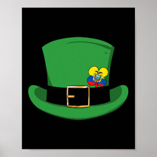 Ecuador Proud Ecuadorian Flag St Patricks Day Lep Poster