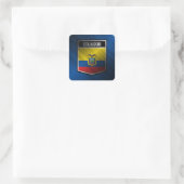 Ecuador Quadratischer Aufkleber (Tasche)