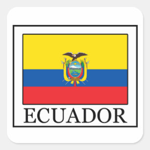Ecuador Quadratischer Aufkleber