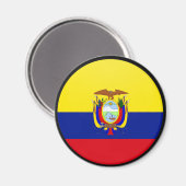 Ecuador-Qualitätsflaggenkreislauf Magnet (Vorderseite/Rückseite)