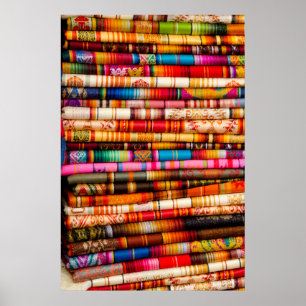 Ecuador, Quito Area, Otavalo Kunsthandwerksmarkt Poster