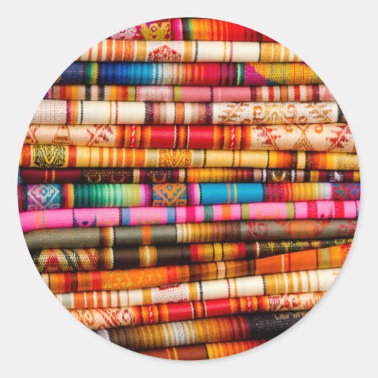 Ecuador, Quito Area, Otavalo Kunsthandwerksmarkt Runder Aufkleber (Vorderseite)