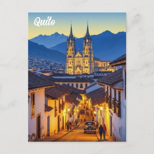 Ecuador Quito Reise Postkarte (Vorderseite)