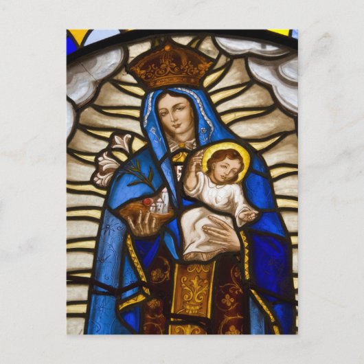 Ecuador, Quito Statue der geflügelten Jungfrau Postkarte (Vorderseite)