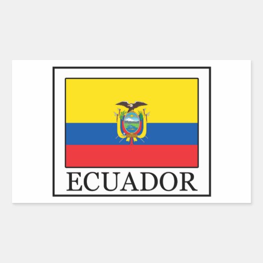 Ecuador Rechteckiger Aufkleber (Vorderseite)