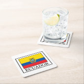 Ecuador Rechteckiger Pappuntersetzer (Vor Ort)