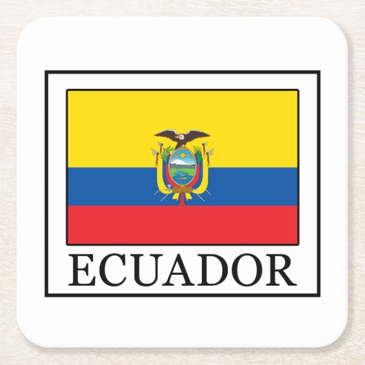 Ecuador Rechteckiger Pappuntersetzer (Vorderseite)