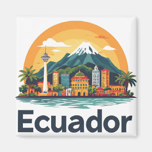 Ecuador Reiseandenken für Reisende Sammler Magnet
