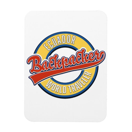 Ecuador - Rucksacktourenlogo Magnet (Vertikal)