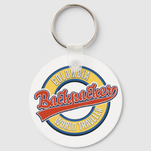 Ecuador Rucksacktourist Welt Reisender Logo Schlüsselanhänger