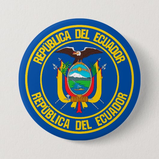 Ecuador-RundEmblem Button (Vorderseite)