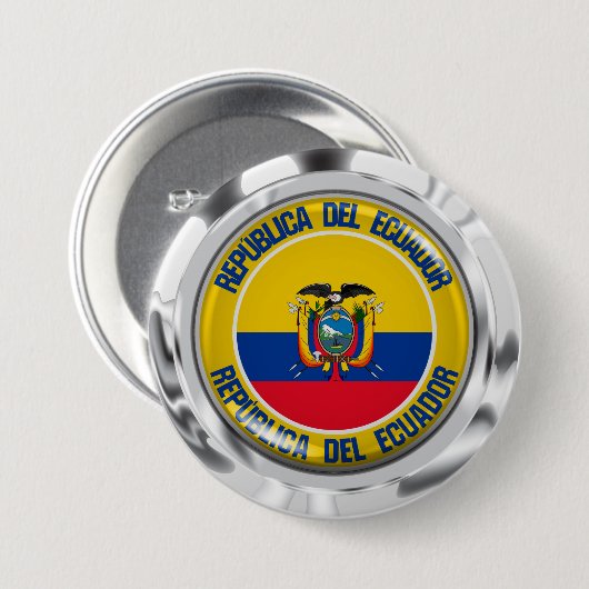Ecuador-RundEmblem Button (Vorne & Hinten)