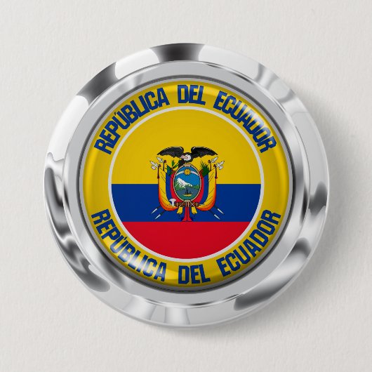 Ecuador-RundEmblem Button (Vorderseite)
