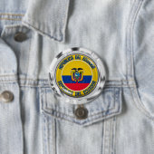 Ecuador-RundEmblem Button (Beispiel)