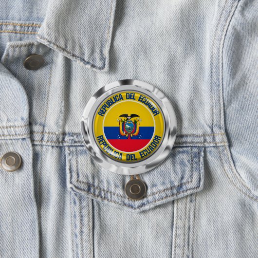 Ecuador-RundEmblem Button (Beispiel)