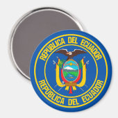 Ecuador-RundEmblem Magnet (Vorderseite/Rückseite)