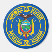 Ecuador-RundEmblem Magnet (Vorne)