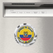Ecuador-RundEmblem Magnet (In Situ (Geschirrspüler))