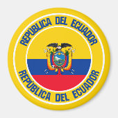 Ecuador-RundEmblem Magnet (Vorne)