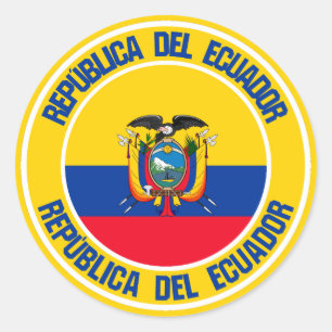 Ecuador-RundEmblem Runder Aufkleber