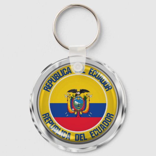 Ecuador-RundEmblem Schlüsselanhänger (Vorderseite)